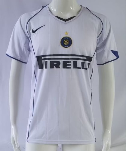 Retro Shirt 2004-2005 Inter Milan Vintage Away White Soccer Jersey