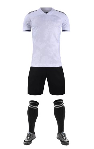DLS-X921 DIY Custom Blank Uniforms White Soccer Jersey Shorts