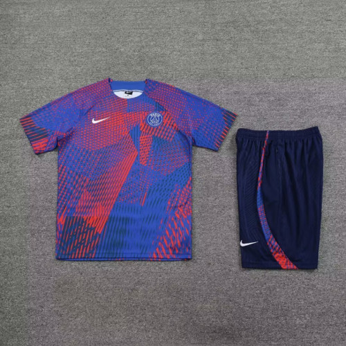 Adult Uniform 2023-2024 PSG Colorful Soccer Training Jersey Shorts