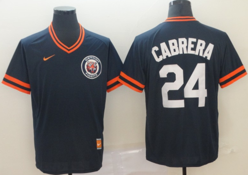 2019 Detroit Tigers # 24 CABRERA Blue  MLB Jersey