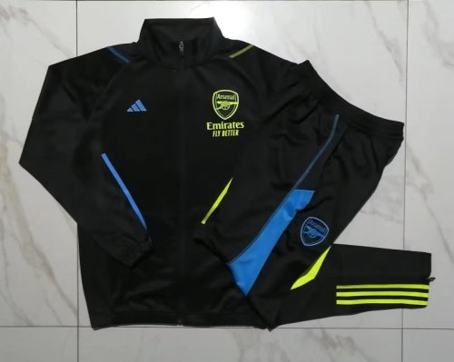 2023-2024 Arsenal Black Soccer Jacket and Pants
