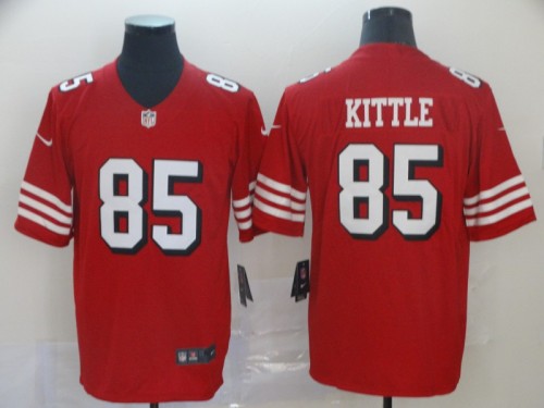 San Francisco 49ers 85 George Kittle Red Color Rush Vapor Untouchable Limited Jersey