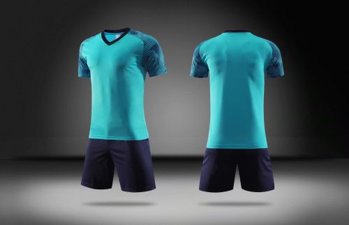 LKS070118  Blue Tracking Suit Soccer Jersey Shorts