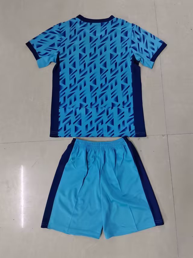 US 25.00 Youth Uniform Kids Kit 20232024 England Away Soccer Jersey Shorts