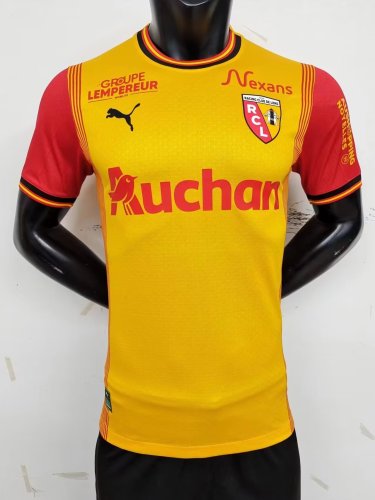 Player Version 2023-2024 RC Lens Home Soccer Jersey