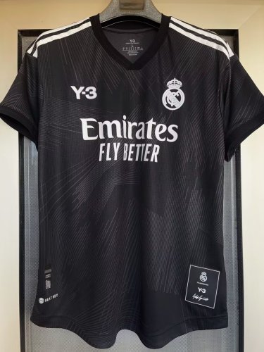 Fans Version 2023-2024 Real Madrid Y-3 Black Soccer Jersey