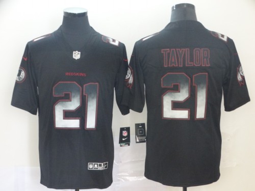 Washington Redskins #21 TAYLOR Black/Red NFL Jersey