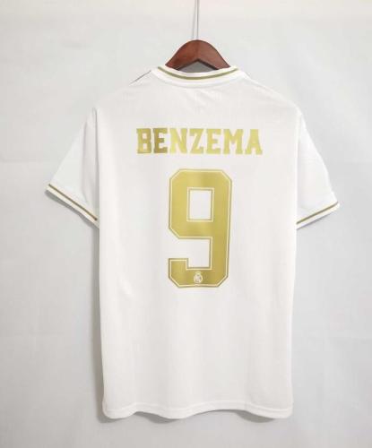 Retro Jersey 2019-20 Real Madrid Home BENZEMA 9 White Soccer Jersey
