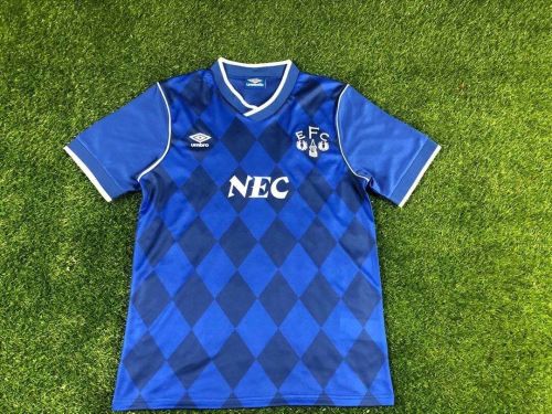 Retro Jersey Everton 1987-1988  Home Blue Soccer Jersey