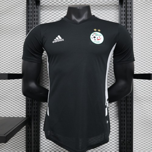 Player Version 2023-2024 Algeria All Black Soocer Jersey Football Shirt