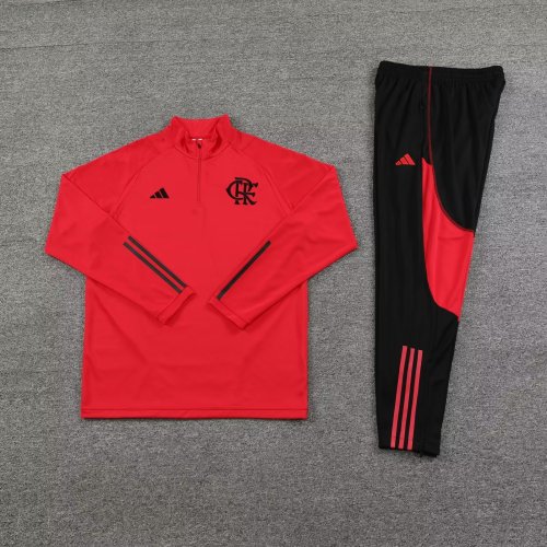 2023-2024 Flamengo Red Soccer Training Sweater and Pants