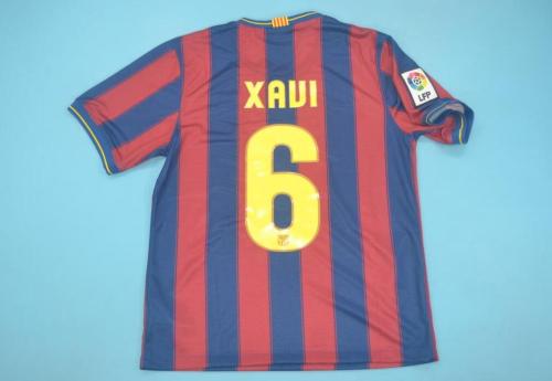 with LFP Patch Retro Jersey 2009-2010 Barcelona XAVI 6 Home Soccer Jersey
