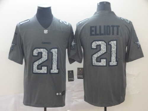 Dallas Cowboys #21 ELLIOTT Grey NFL Jersey