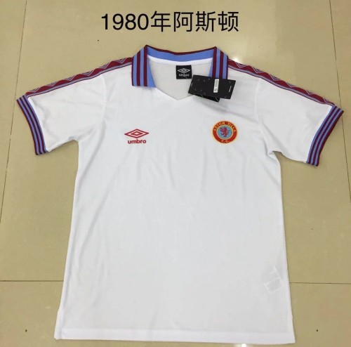 Retro Jersey 1980 Aston Villa White Soccer Jersey
