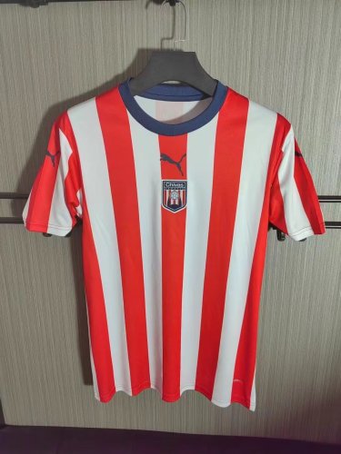 without Sponor Logo Fans Version 2023-2024 Chivas Home Soccer Jersey