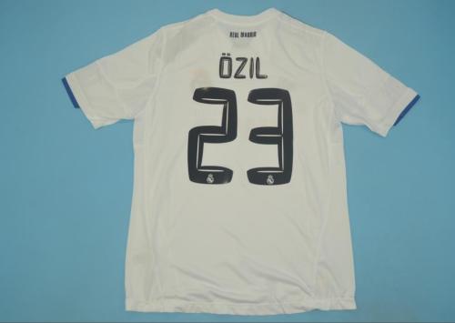 Retro Jersey 2010-2011 Real Madrid 23 OZIL Home Soccer Jersey