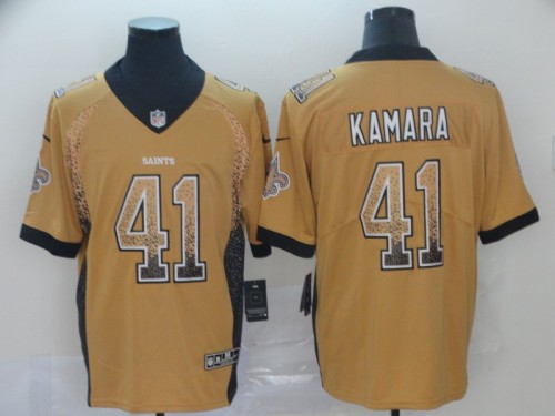 New Orleans Saints 41 Alvin Kamara Cream Drift Fashion Limited Jersey