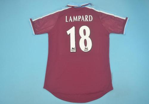 Retro Jersey 1999-2001 West Ham United 18 LAMPARD Home Soccer Jersey