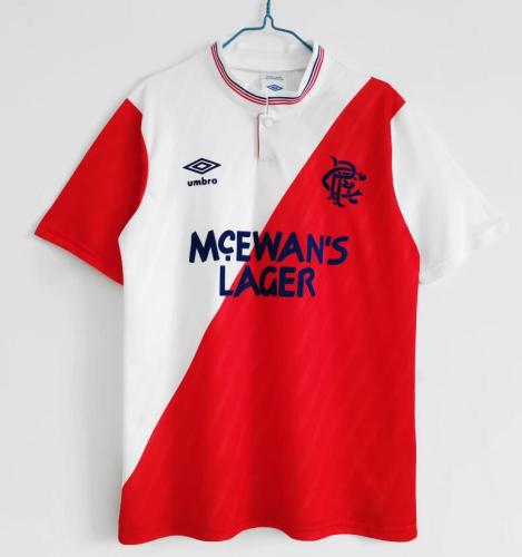 Retro Jersey 1987-1988 Rangers Away Red/White Soccer Jersey