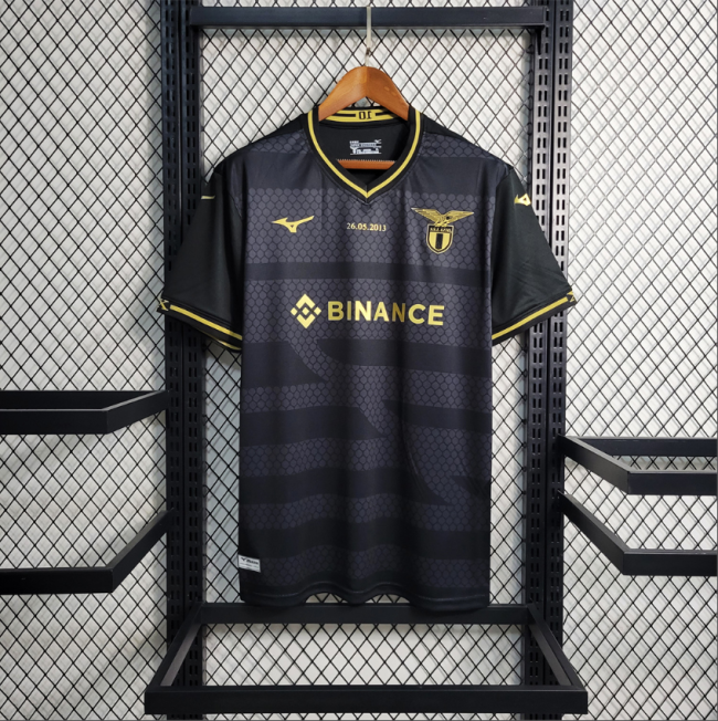 Fans Version 2023-2024 Lazio 10th Anniversary Black Soccer Jersey