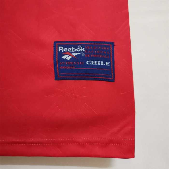 with Front Lettering Retro Jersey 1998 Chile Home Soccer Jersey Vintage Football Shirt
