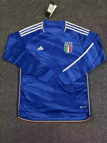 Long Sleeve 2023-2024 Italy Home Soccer Jersey