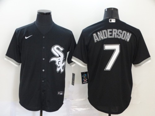 Chicago White Sox 7 ANDERSON Black 2020 Cool Base Jersey