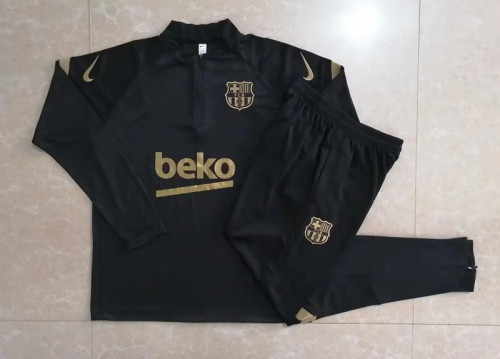 2023-2024 Barcelona Black Soccer Training Sweater and Pants
