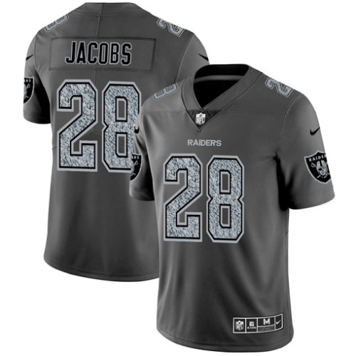 Oakland Raiders #28 JACOBS Dark Grey NFL Jersey