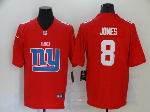 New York Giants 8 JONES Red Team Big Logo Vapor Untouchable Limited Jersey