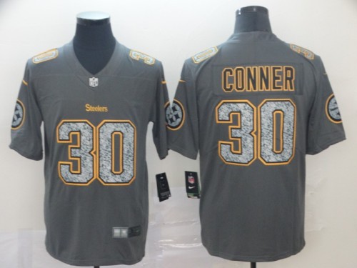 Pittsburgh Steelers #30 CONNER Grey/Yellow NFL Jersey