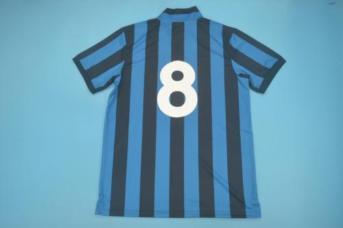 Retro Jersey 1989-1990 Inter Milan 8 Home Soccer Jersey Vintage Football Shirt