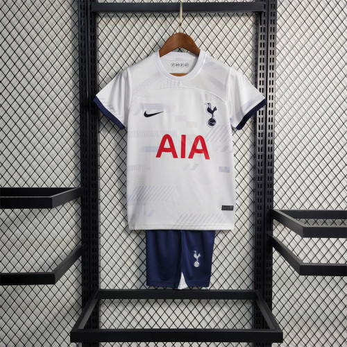 Youth Uniform 2023-2024 Tottenham Hotspur Home Soccer Jersey Shorts Kids Kit Spurs Football Shirt