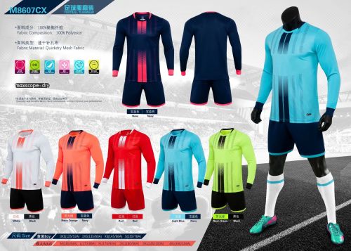 005 Long Sleeve DIY Custom Blank Uniforms Soccer Jersey Shorts