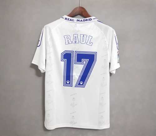Retro Jersey 1994-1996 Real Madrid RAUL 17 Home Soccer Jersey