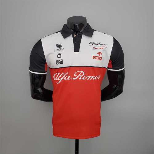 F1 Formula One Alpha Taurus Red and White Racing Jersey