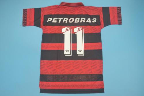 Retro Jersey 1995-1996 Flamengo 11 PETROBRAS Home Soccer Jersey