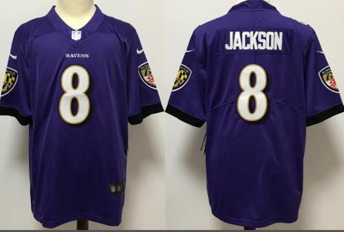 Baltimore Ravens 8 JACKSON Purple NFL Jersey