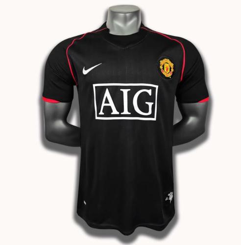 Retro Jersey 2007-2008 Manchester United Away Black Soccer Jersey