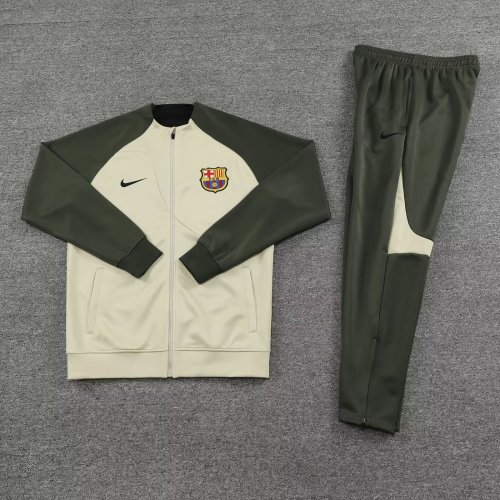 2023-2024 Barcelona Yellow Soccer Jacket and Pants