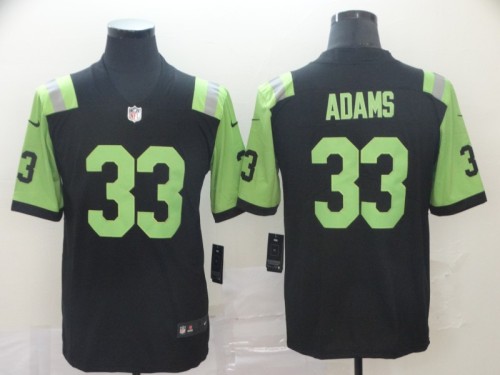 City Version New York Jets #33 ADAMS Black/Green NFL Jersey