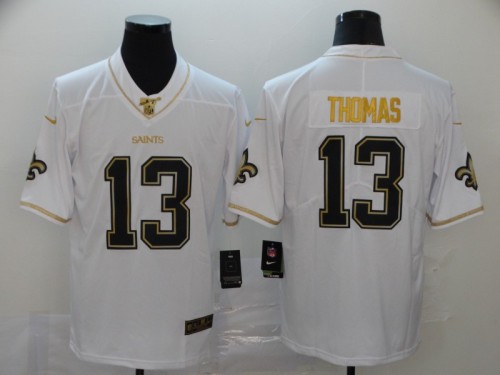 New Orleans Saints 13 Michael Thomas White Gold Vapor Untouchable Limited Jersey