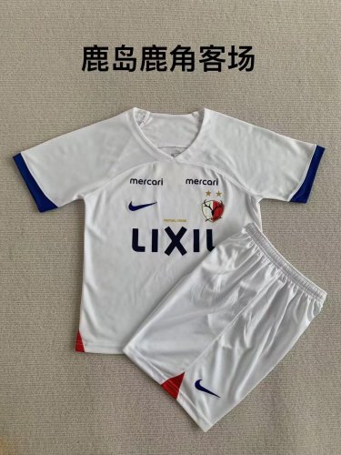 Adult Uniform 2023-2024 Kashima Antlers Away White Soccer Jersey Shorts
