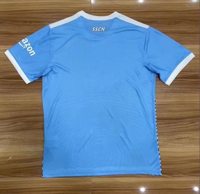 Retro Jersey 2021-2022 Calcio Napoli Maradona Version Blue Vintage Soccer Jersey