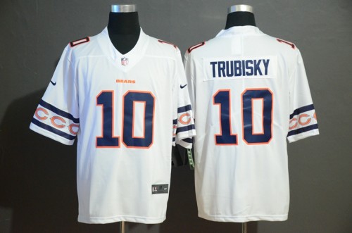 Chicago Bears 10 Mitchell Trubisky White Team Logos Fashion Vapor Limited Jersey