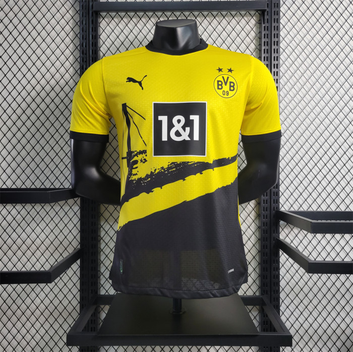 Player Version BVB Shirt 2023-2024 Borussia Dortmund Home Soccer Jersey