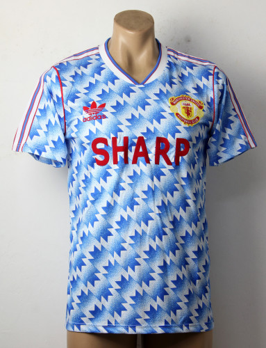 Retro Jersey 1990-1992 Manchester United Away Blue Soccer Jersey