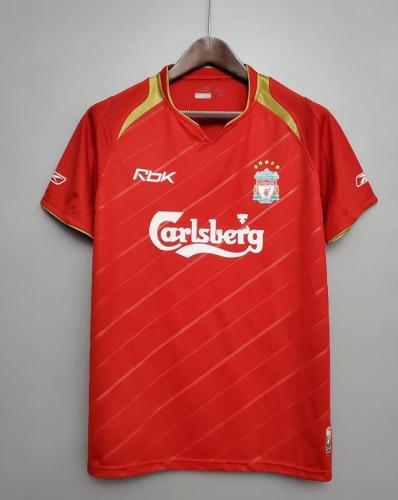 Retro Jersey 2005-2006 Liverpool Home Red Soccer Jersey Vintage Football Shirt