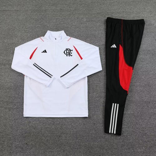2023-2024 Flamengo Wite Soccer Training Sweater and Pants