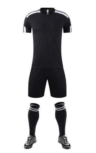DLS-X923 DIY Custom Blank Uniforms Black Soccer Jersey Shorts